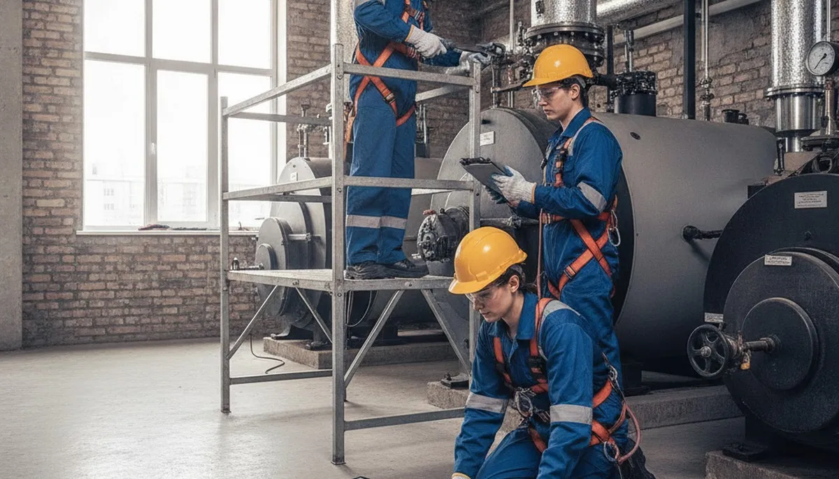 Boiler repair technician servicing a Cape Coral, FL home for reliable plumbing maintenance