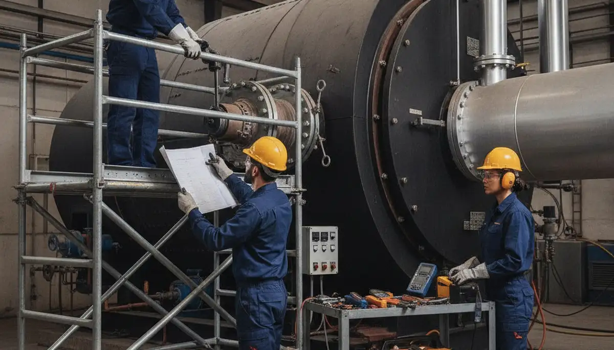 Boiler repair technician servicing a Cape Coral, FL home for reliable plumbing maintenance