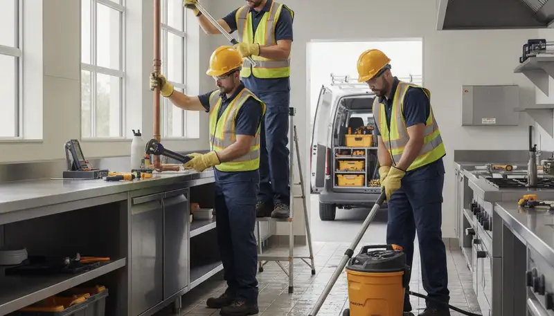 Emergency plumber repairing a home in Cape Coral, FL for fast leak and pipe service