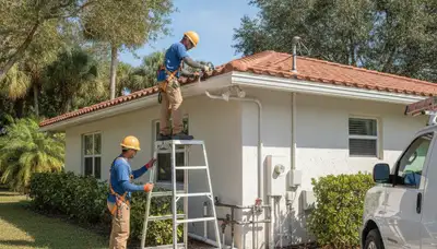 Cape Coral, FL plumber repairing a sink leak for a residential plumbing service