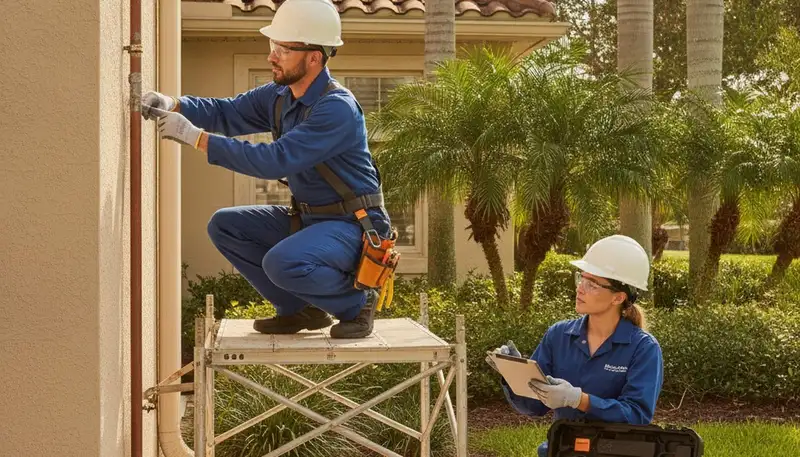 Cape Coral, FL plumber repairing a leak for a residential plumbing service