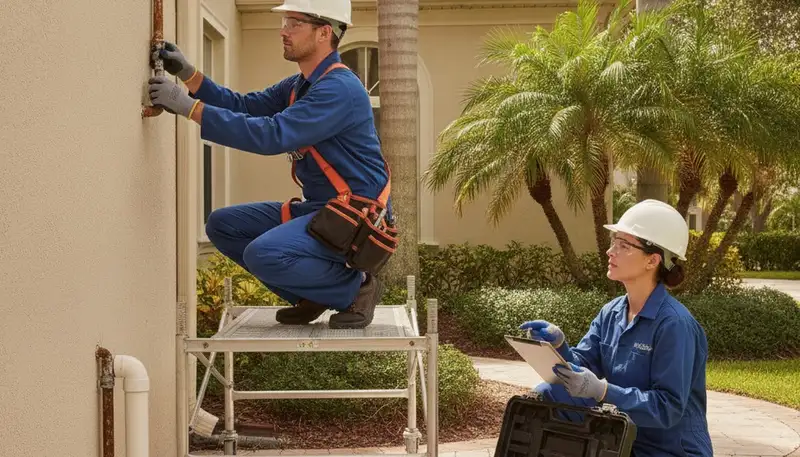 Cape Coral, FL plumber repairing a plumbing issue for a local home service call
