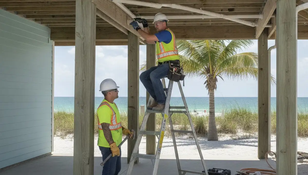 Cape Coral, FL plumber repairing a plumbing fixture for a local plumbing service