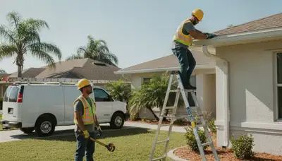Cape Coral, FL plumber repairing a residential pipe leak for plumbing service