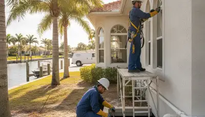 Plumber repairing a pipe in Cape Coral, FL for fast residential plumbing service