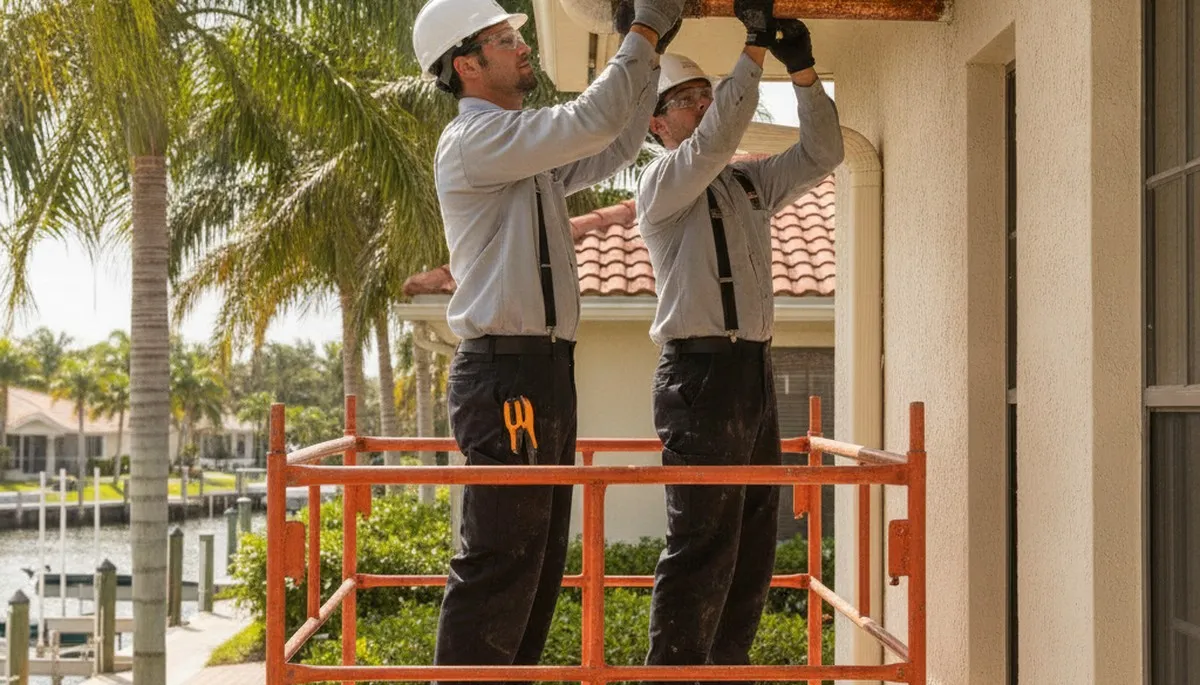 Cape Coral, FL plumber repairing a sink for residential plumbing service
