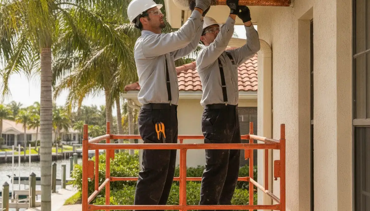 Cape Coral, FL plumber repairing a sink for residential plumbing service