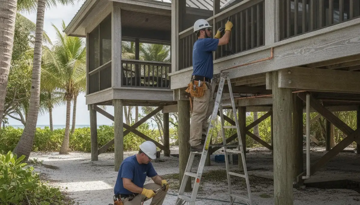 Cape Coral, FL plumber repairing a plumbing fixture for residential service